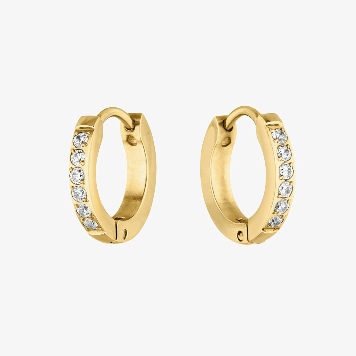 Pendientes pequeños de aro de oro
