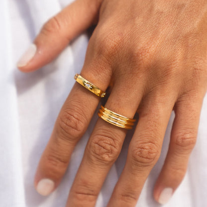 Anillo de banda brillante