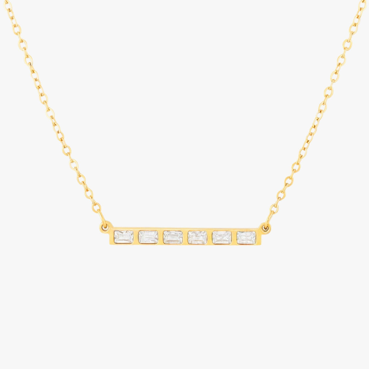 Collar con colgante de baguette