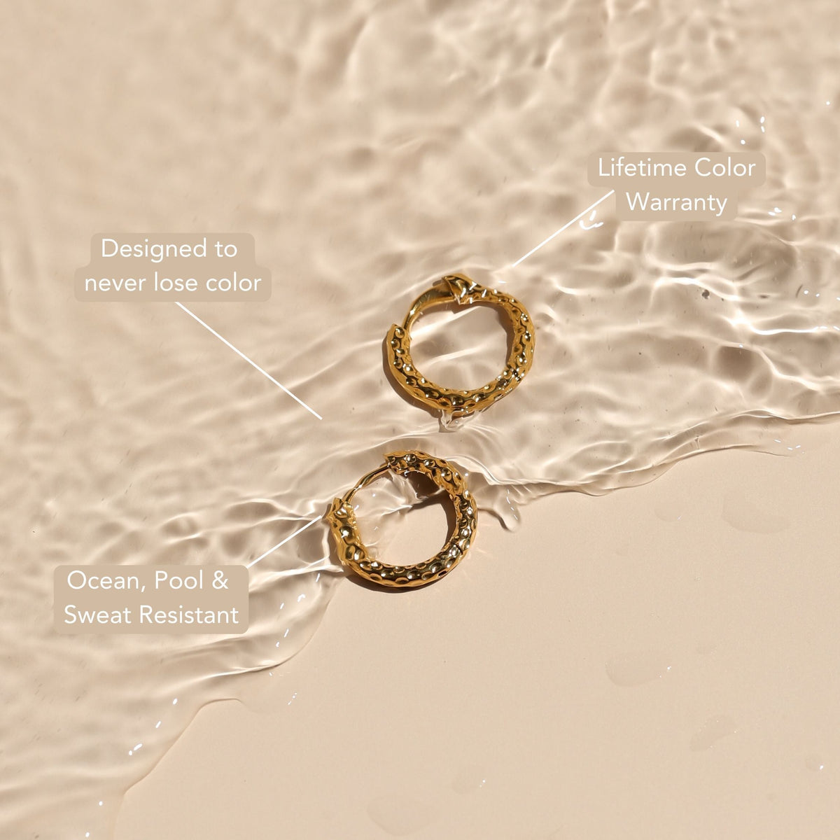 Hammered Hoops Earrings