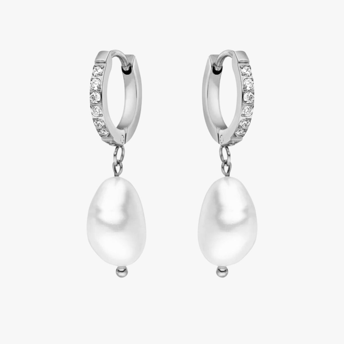 Freshwater Pearl Hoop Earrings