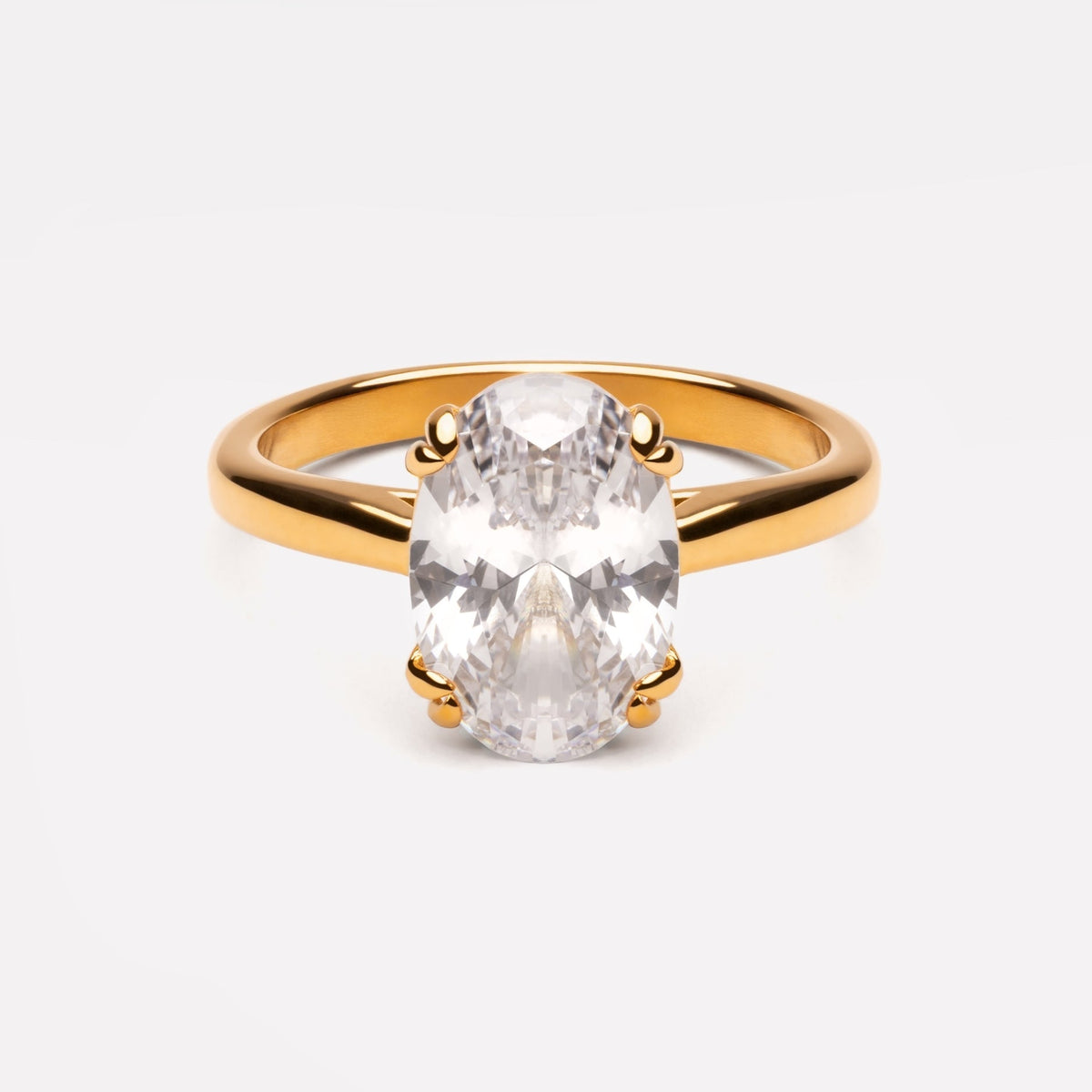 Anillo Solitario Ovalado